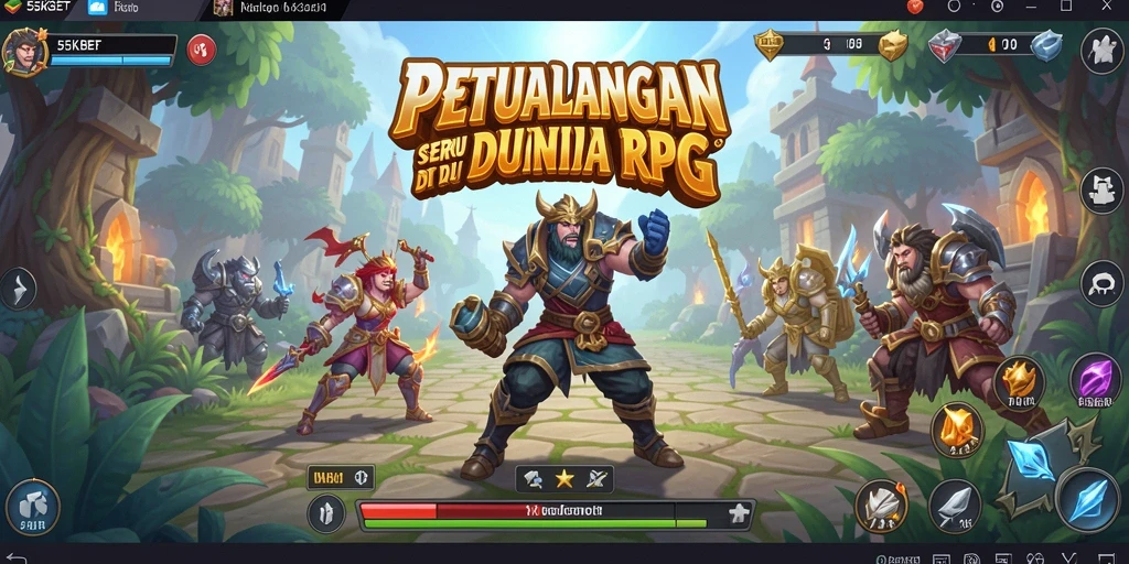 Tampilan gameplay RPG yang menarik dan mendebarkan di 55KBET.
