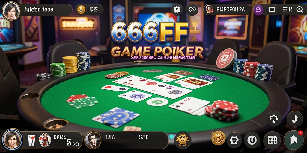 Screenshot gameplay 666FF yang menampilkan momen Poker yang mendebarkan.