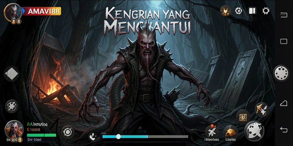 Tangkapan layar menampilkan momen menegangkan dalam AMAVI88.