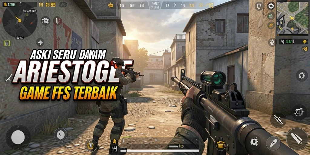 Screenshot gameplay ARIESTOGEL yang menunjukkan aksi tempur mendebarkan.