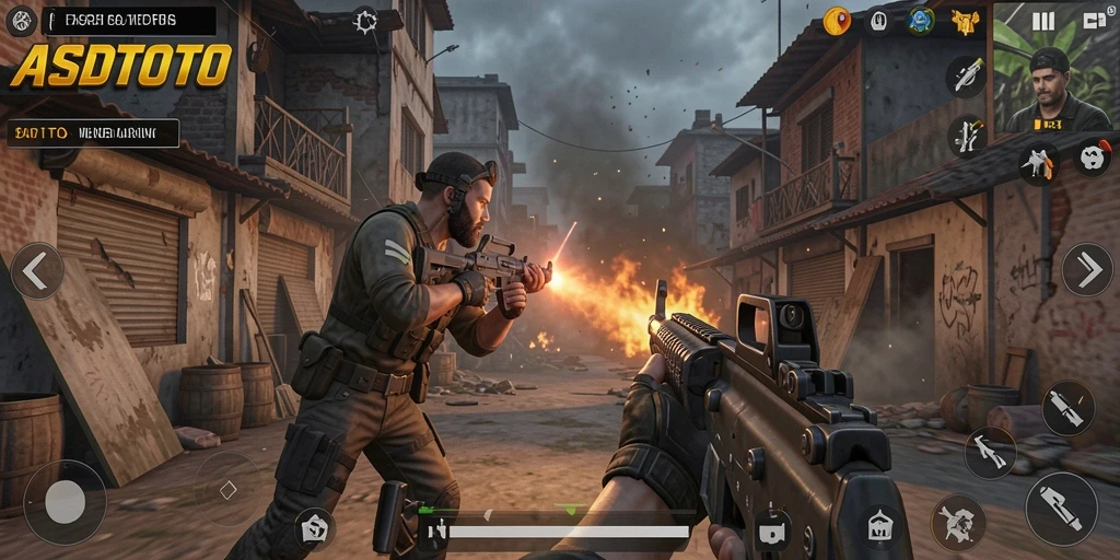Tampilan gameplay mendebarkan dan penuh aksi di ASDTOTO.