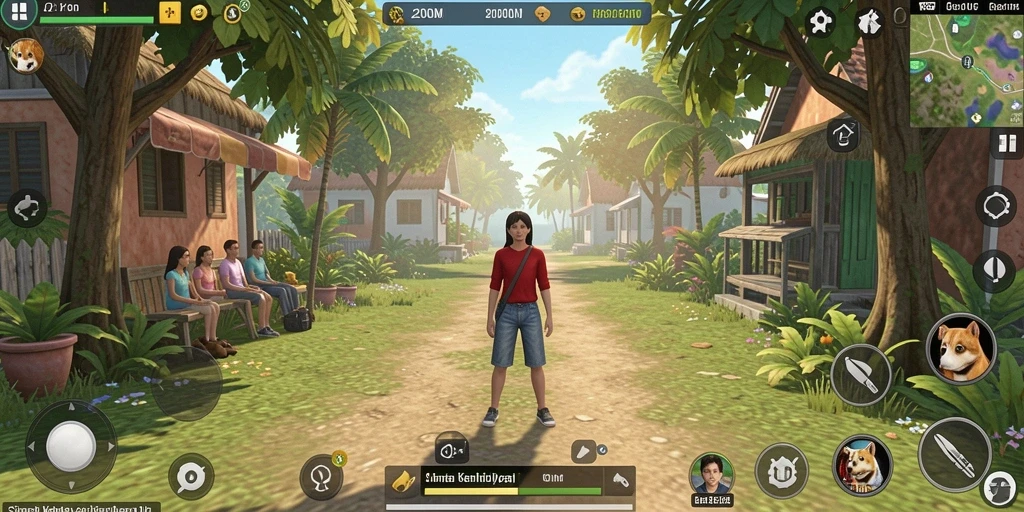 Screenshot utama D200M yang menunjukkan gameplay simulasi yang menawan.