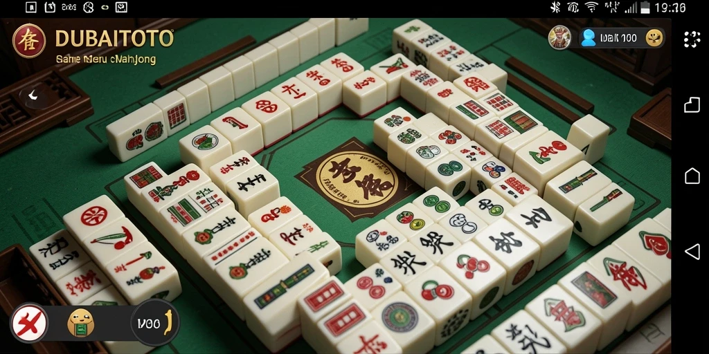 Tampilan permainan DUBAITOTO dengan grafis Mahjong yang menawan.