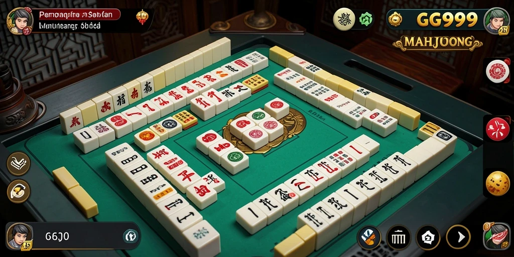 Gameplay seru GG999 dengan tantangan Mahjong menarik.