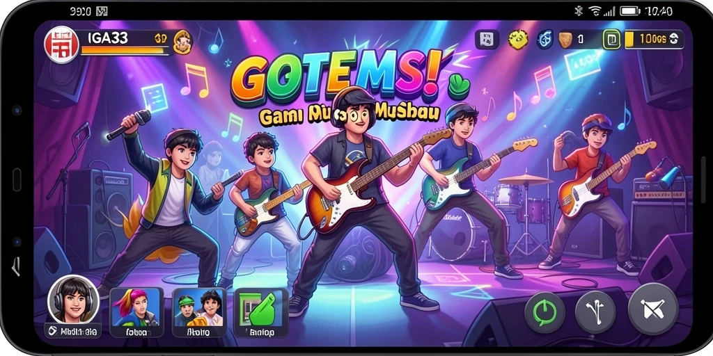 Tampilan gameplay GIGA33 yang penuh warna dan menarik.