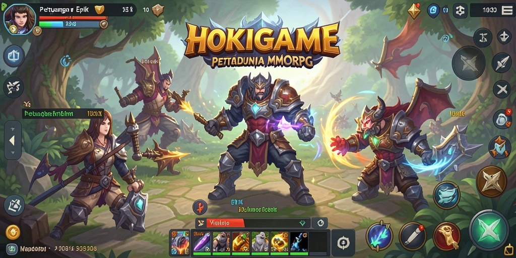 Tampilan gameplay HOKIGAME yang menakjubkan dalam dunia MMORPG.