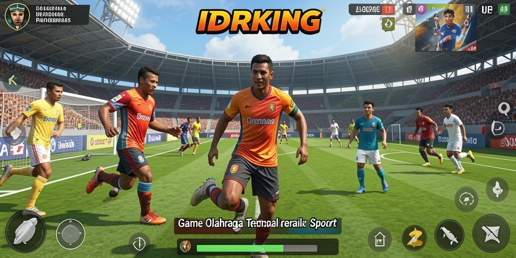 Screenshot IDRKING menampilkan pertempuran olahraga yang mendebarkan.