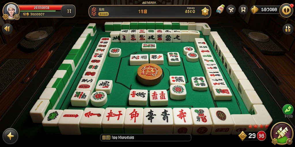 Tampilan gameplay seru game Mahjong JET77 dengan berbagai level menantang.