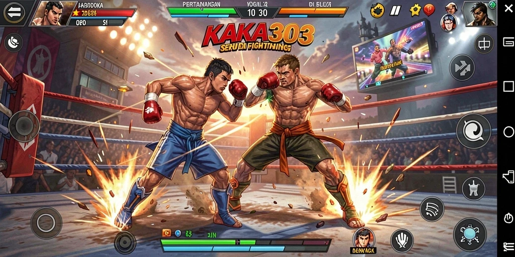 Tangkapan layar dari gameplay seru KAKA303 dalam pertarungan Fighting.