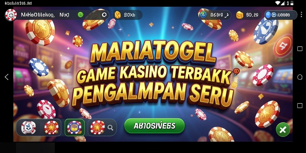 Screenshot gameplay MARIATOGEL yang menampilkan keseruan permainan Kasino.