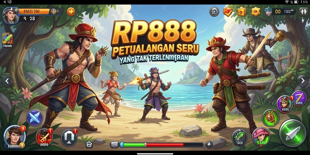 Tampilan gameplay seru dengan tantangan yang mendebarkan dalam RP888.