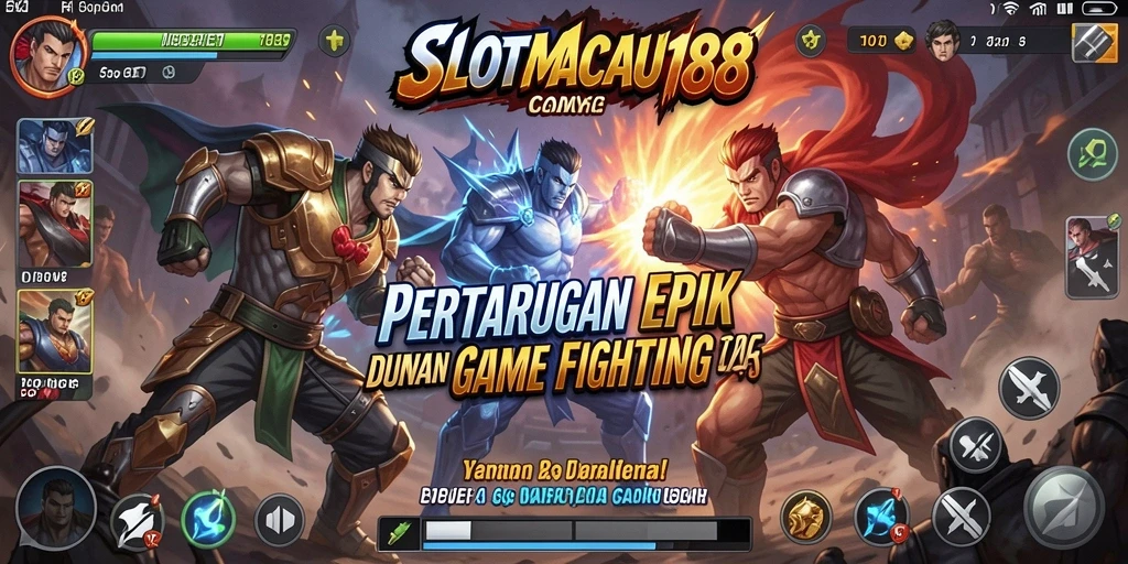 Tangkapan layar dari gameplay SLOTMACAU188 yang penuh aksi pertarungan.