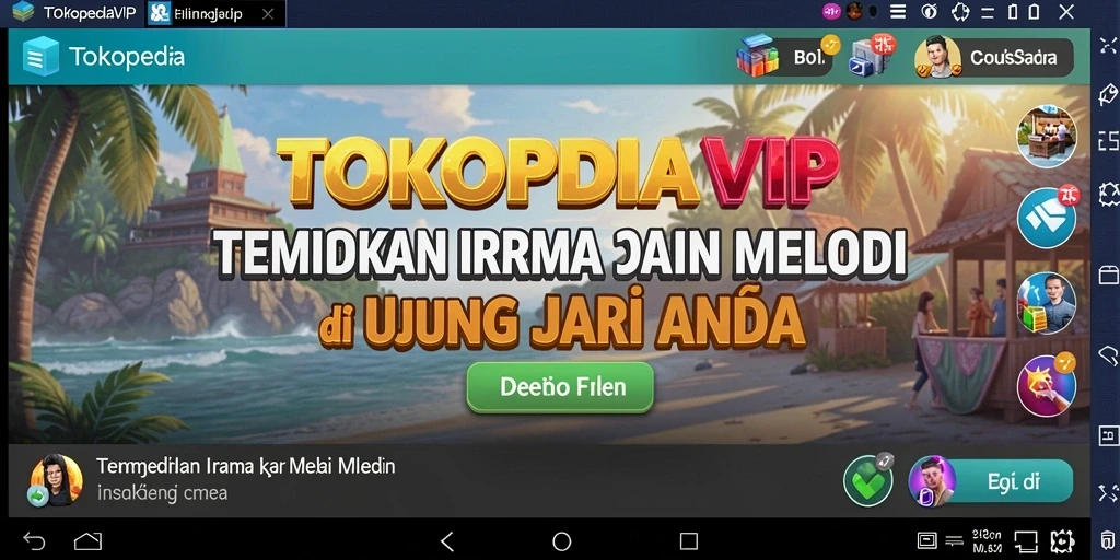 Tangkapan layar TOKOPEDIAVIP menampilkan antarmuka pengguna yang menawan dan interaktif.