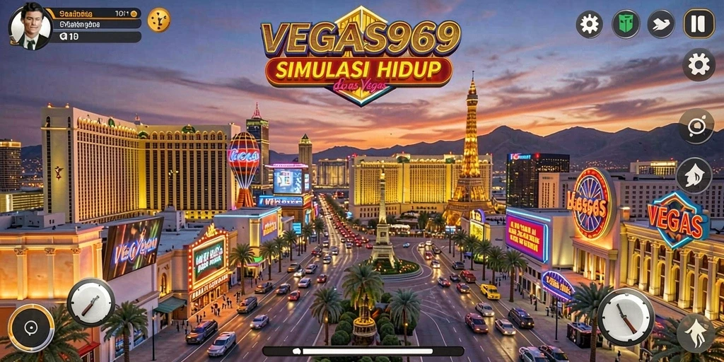 Tampilan gameplay menarik dari VEGAS969 yang mencerminkan kehidupan di Las Vegas.