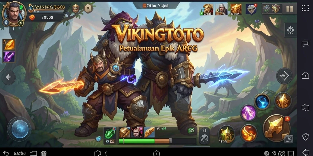 Screenshot VIKINGTOTO menampilkan pertempuran seru dengan grafis memukau.