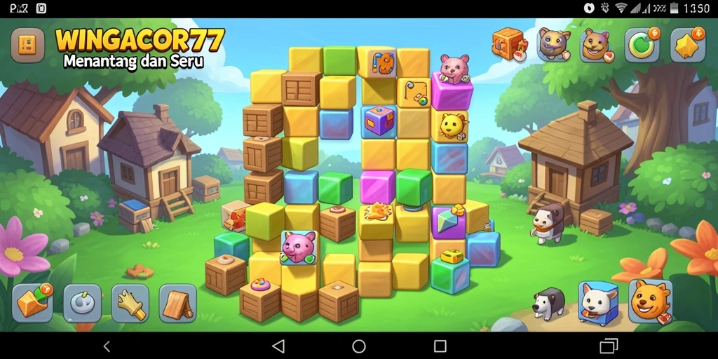 Tampilan gameplay menantang dari WINGACOR77 saat menyelesaikan puzzle.